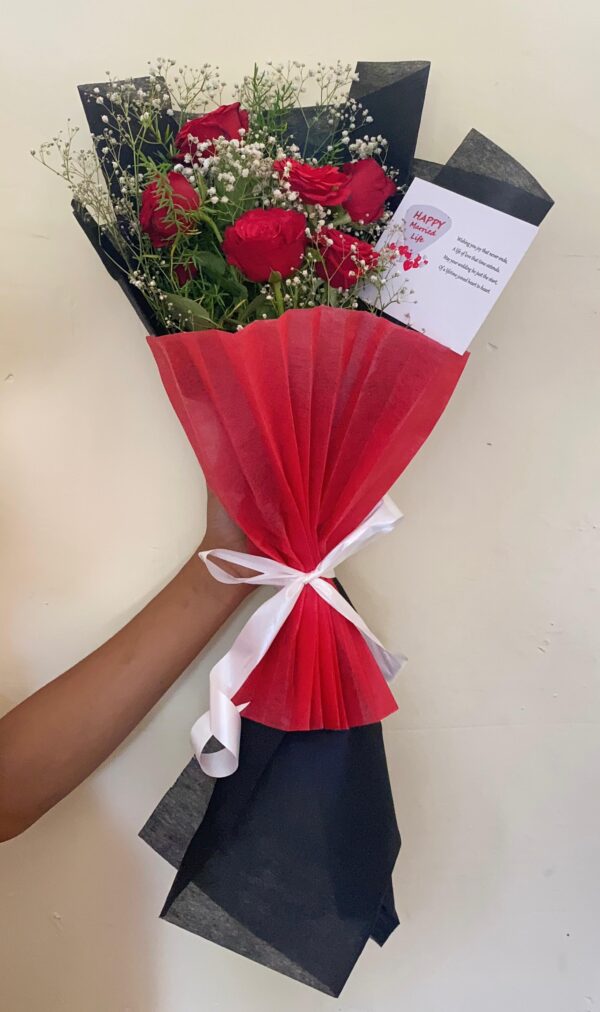 Six Roses Bouquet - Image 2